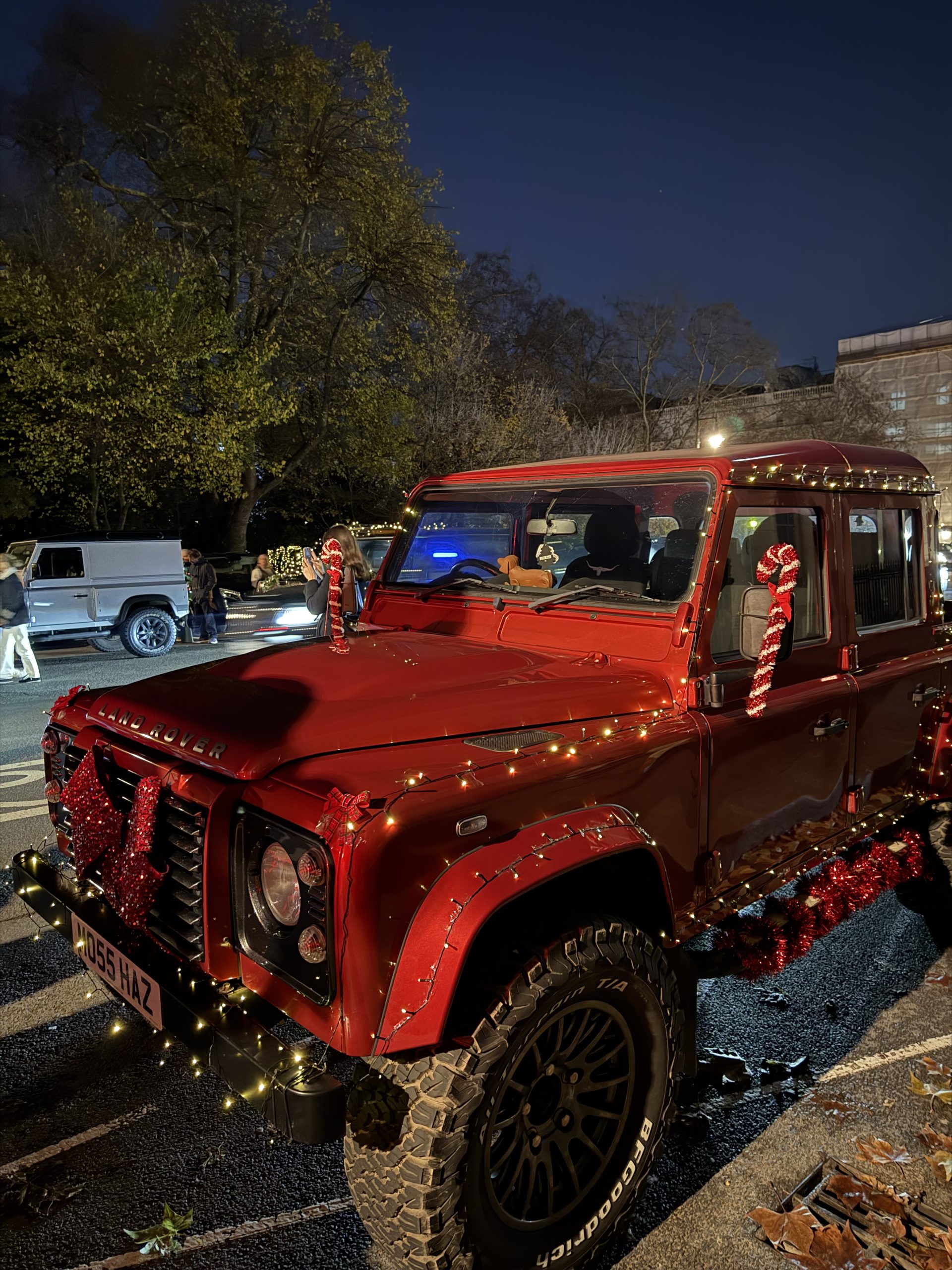Vintage Land Rover Series I spotted in the city — the heritage that makes leather defender accessories timeless